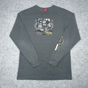 Vintage Burton Snowboards Shirt Mens Size Medium Grey Y2K Graphic‎ Long Sleeve